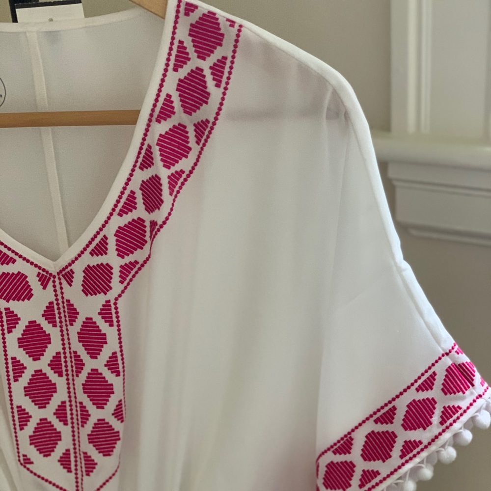 MOTT50 Adele Lurex Embroidered Kaftan Coverup NEW - Picture 8 of 16